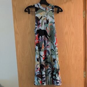 Farm Rio For Anthropologie Tropical Swing Dress S